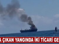 İran'ın Keşm Adası'ndaki limanda çıkan yangında iki ticari gemi yandı