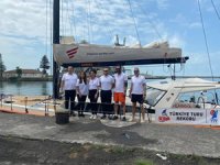 6 yelkenci rekor denemesi icin Hopa Limanından start aldı