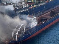 Yalova’da bakım çalışması yapılan gemide çıkan yangın söndürüldü