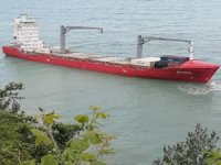 Cide'de karayan oturan 'Maren' isimli gemiden konteynerler tahliye edildi