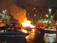 Maltepe'de teknede çıkan yangın söndürüldü