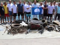 Bodrum'da deniz dibi temizliğinde 362 kilogram atık çıkarıldı