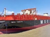'Türkiye' ismi verilen dünyanın en büyük gemisi Asyaport Limanı’na geliyor