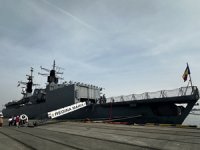 Samsun'a gelen Romanya donanmasına ait fırkateyn ziyarete açıldı