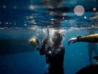 Milli sporcu Şahika Ercümen'den, Cumhuriyet'in 100. yılına özel dalış