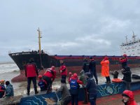 Artvin'de yük gemisi karaya oturdu