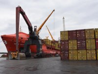 Giresun'da konteyner taşımacılığı başladı