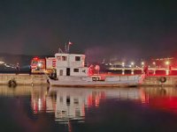 Bandırma sahilinde tekne yangını