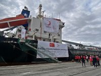 Gazze'ye malzeme taşıyan üçüncü gemi Mersin'den yola çıktı