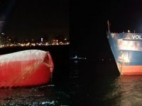 Ahırkapı Demir Sahası'nda iki gemi çatıştı