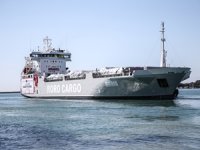 Gazze'ye insani yardım malzemesi taşıyan 7. gemi Mersin'den uğurlandı