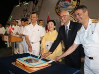 Türk-Japon ilişkilerinin 100. yılında Tokyo'ya gelen TCG Kınalıada'da resepsiyon verildi