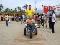 Alanya'da engelli vatandaşlar da  denize rahat girebilecek