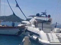 Muğla'da gulet ile lüks motoryat çatıştı