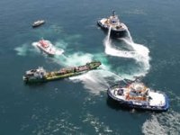 İstanbul Ambarlı açıklarında tankerde yangın çıktı