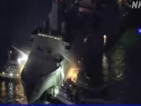 ABD savaş gemisinde yangın çıktı