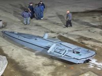 Trabzon'da balıkçı ağlarına insansız deniz aracı takıldı!