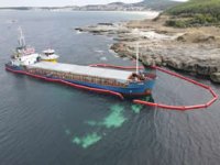 Kandıra’da karaya oturan gemiyi kurtarma çalışmaları başlıyor