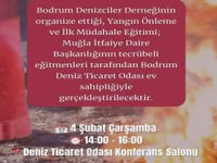 Bodrum’da denizcilere yönelik yangın eğitimi düzenleniyor