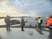 Marinada yangın temizlik ve enkaz kaldırma çalışması başlatıldı