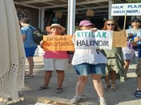 Gümüşlük'te "Havlunu Al Gel" eylemine yoğun katılım