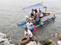 Alanya'nın deniz temizleme aracı Wasteddin yeniden mesaide