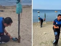 Halk plajındaki zincirli şezlonglara Zabıta müdahalesi!