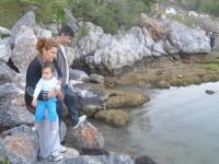 Mersin Bozyazı'da deniz çekildi, halkta tedirginlik başladı