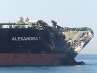 M/T ALEXANDRA 1 ile M/V EVER SMART'ın çatışma görüntüleri yayınlandı