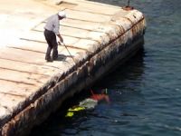 Çanakkale'de balıkçının oltasına balık yerine dalgıç takıldı