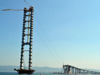 Körfez Geçiş Köprüsü'nde viyadükler de tamamlandı