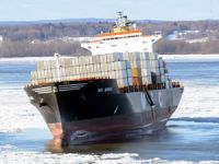 Konteyner gemisi MSC Monica St Lawrence Nehri'nde karaya oturdu