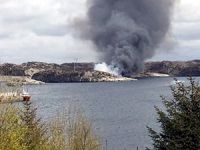 Norveç'te petrol platformuna işçi taşıyan helikopter düştü