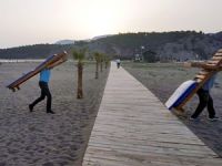 İztuzu Plajı'ndaki işgaliye  jandarma tarafından tahliye edildi