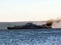 Gelibolu-Lapseki seferi yapan M/F Mesudiye feribotunda yangın çıktı