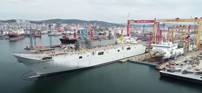 TCG Anadolu gemisinin inşası devam ediyor